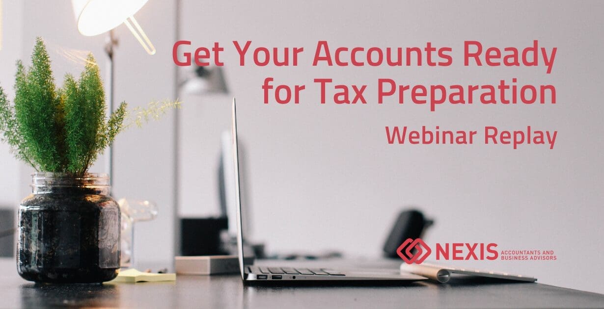 Get Your Accounts Ready for Tax Preparation Webinar